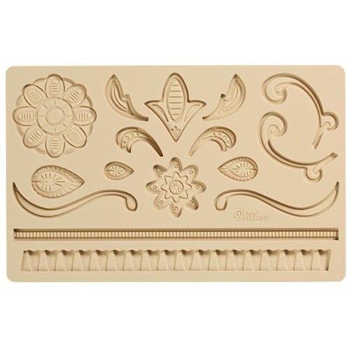 409-2557-WILTON-FONDANT-GUM-PASTE-MOLD-LACE-Detail Wilton силиконов молд дантела