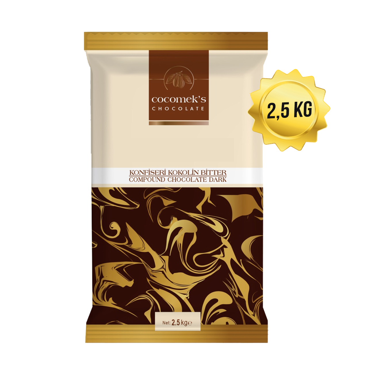 konfiseri-dark-chocolate-2-5kg Кувертюр тъмен шоколад на блок за бонбони