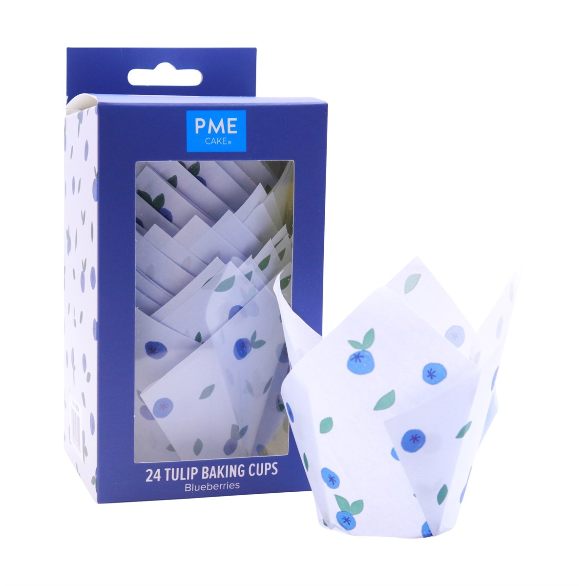 MC504 Tulip Muffin Cases – Blueberry Pk24 PME форми за мъфини тип „лалe“ – боровинка (24 бр.)