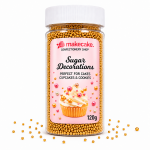 Make Cake захарни перли златни 2 mm 120g