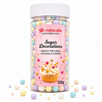 Make Cake захарни перли Pastel Crunch микс 120g
