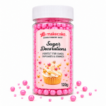 Make Cake захарни перли розови микс 120g