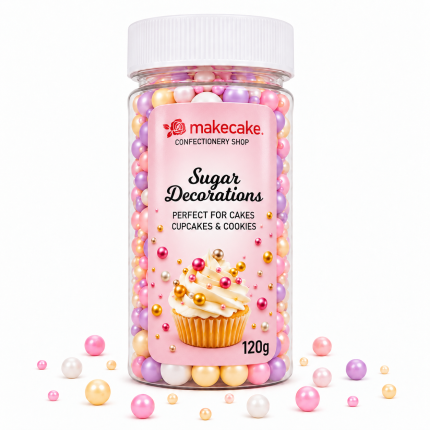 Make Cake захарни перли Pastel Crunch микс 120g