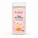 Make Cake захарни перли бели 2 mm 120 g